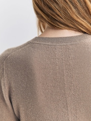 Joseph Brown RD Neck Long Sleeve Light Pure Cashmere Jumper - Image 5 of 7