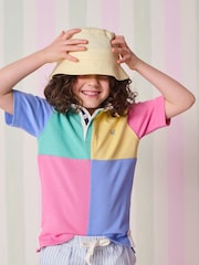 Crew Clothing Pink 100% Cotton Short Sleeve Harlequin Rugby Shirt - Image 1 of 9