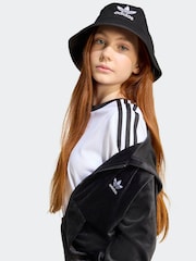 adidas Originals Black Velour Zip Hoodie Kids - Image 4 of 6