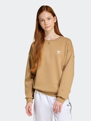 adidas Originals Brown Boyfriend Crew Kids Sweatshirt - Image 1 of 6