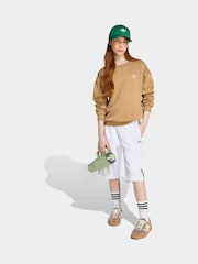 adidas Originals Brown Boyfriend Crew Kids Sweatshirt - Image 4 of 6