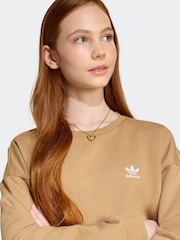 adidas Originals Brown Boyfriend Crew Kids Sweatshirt - Image 5 of 6