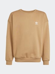 adidas Originals Brown Boyfriend Crew Kids Sweatshirt - Image 6 of 6