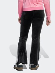 adidas Originals Black Velvet Wide Leg Trousers Kids - Image 2 of 6
