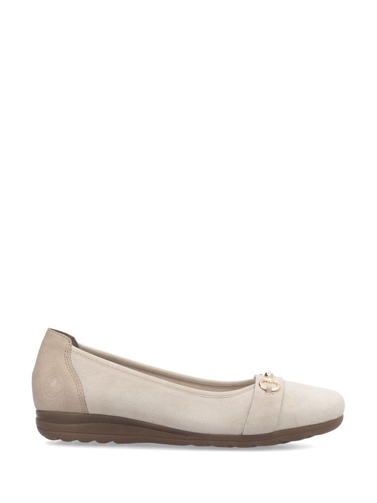 Rieker Womens Cream Slip-on Shoes - Image 2 of 7