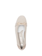 Rieker Womens Cream Slip-on Shoes - Image 4 of 7