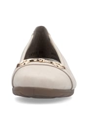 Rieker Womens Cream Slip-on Shoes - Image 7 of 7