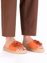Rieker Womens Orange Hook & Loop Shoes - Image 1 of 7