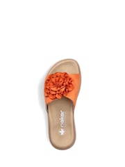 Rieker Womens Orange Hook & Loop Shoes - Image 6 of 7