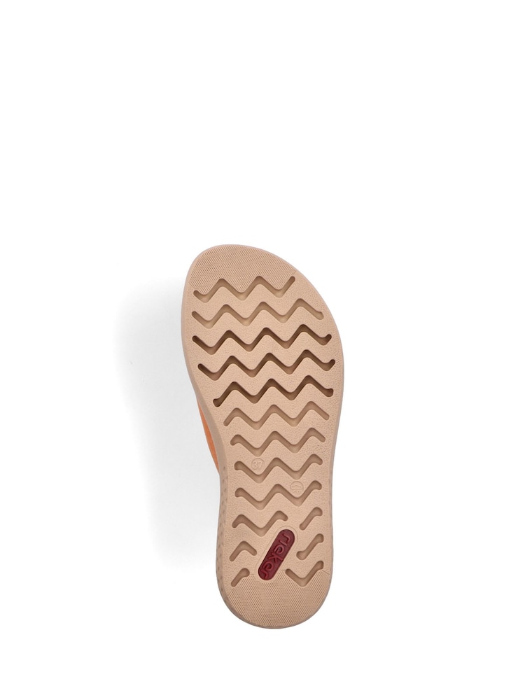 Rieker Womens Orange Hook & Loop Shoes - Image 7 of 7