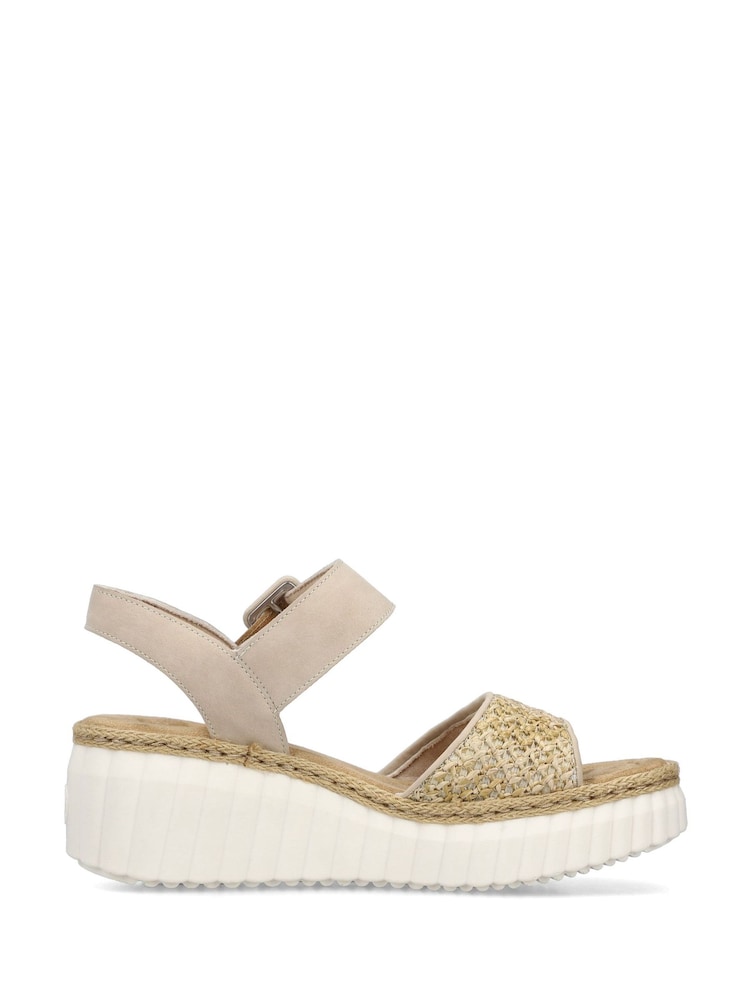 Rieker Womens Cream Hook & Loop Shoes - Image 2 of 6