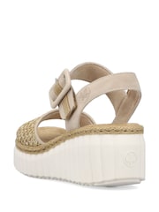 Rieker Womens Cream Hook & Loop Shoes - Image 4 of 6