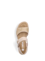 Rieker Womens Cream Hook & Loop Shoes - Image 5 of 6