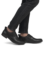 Rieker Mens Elasticated Black Shoes - Image 1 of 6