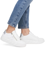 Rieker Womens Zipper Sport White Shoes - Image 1 of 1