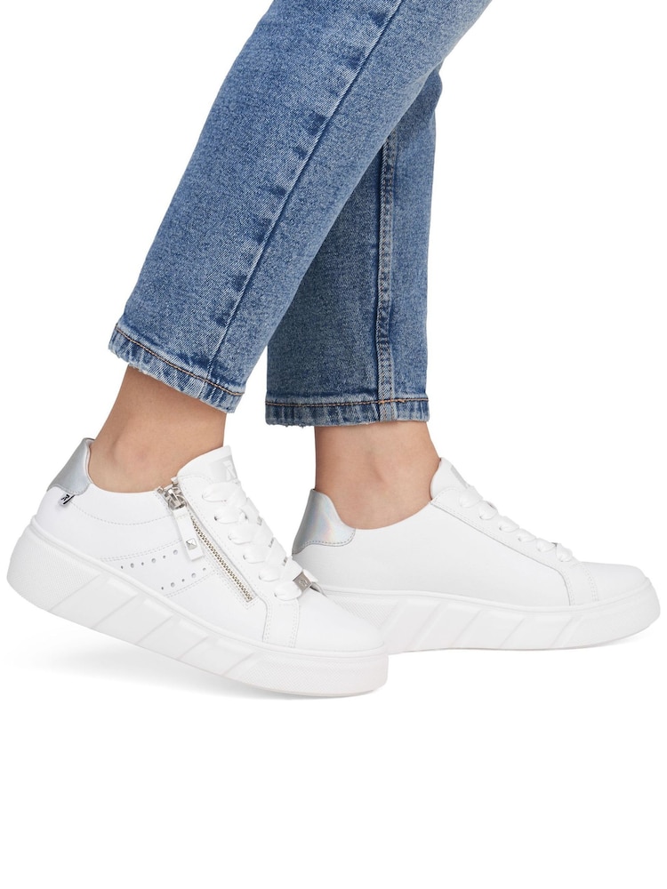 Rieker Womens Zipper Sport White Shoes - Image 1 of 6 Rieker Womens Zipper Sport White Shoes - Image 1 of 6