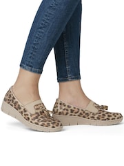 Rieker Womens Cream Elasticated Shoes - Image 1 of 6