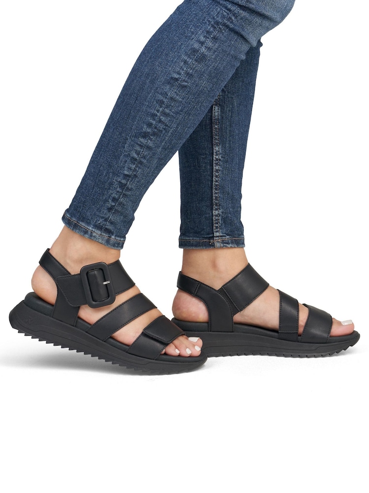 Rieker Womens Hook & Loop Sport Black Shoes - Image 1 of 7