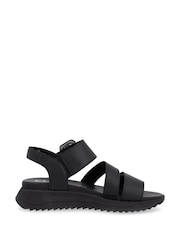 Rieker Womens Hook & Loop Sport Black Shoes - Image 3 of 7