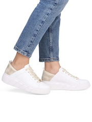 Rieker Womens Sport Lace-up White Shoes - Imagen 1 de 6
