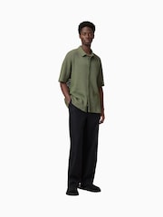 AllSaints Green Munroe Short Sleeve Shirt - Image 4 of 6