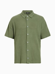 AllSaints Green Munroe Short Sleeve Shirt - Image 6 of 6
