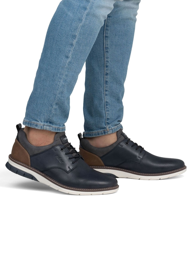 Rieker Mens Blue Shoes Elasticated - Image 1 of 6