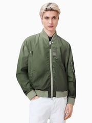 AllSaints Green Cascade Bomber Jacket - Image 3 of 10