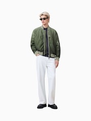 AllSaints Green Cascade Bomber Jacket - Image 4 of 10