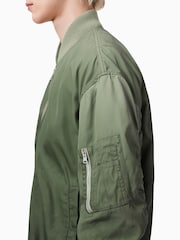 AllSaints Green Cascade Bomber Jacket - Image 6 of 10