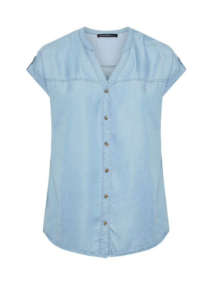 Evans Blue Lyocell Short Sleeve Shirt - Imagen 10 de 10