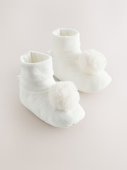 White Baby Sensory Sock Top Boots (0-18mths) - Image 1 of 5