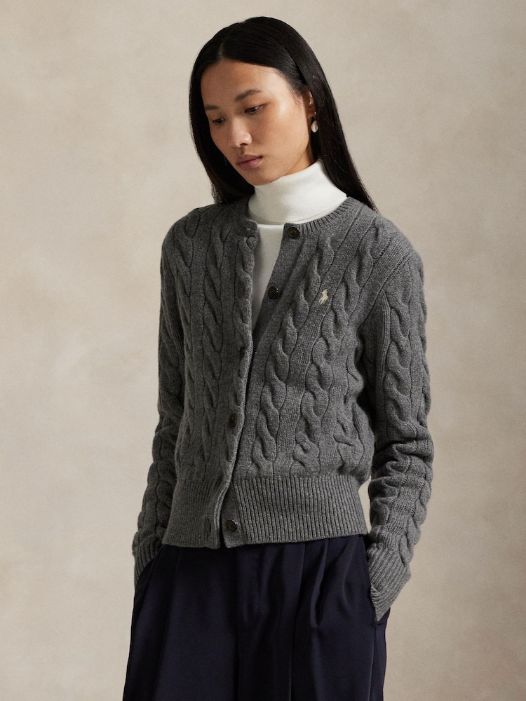 Polo Ralph Lauren Grey Sweater Cardigan - Image 1 of 5