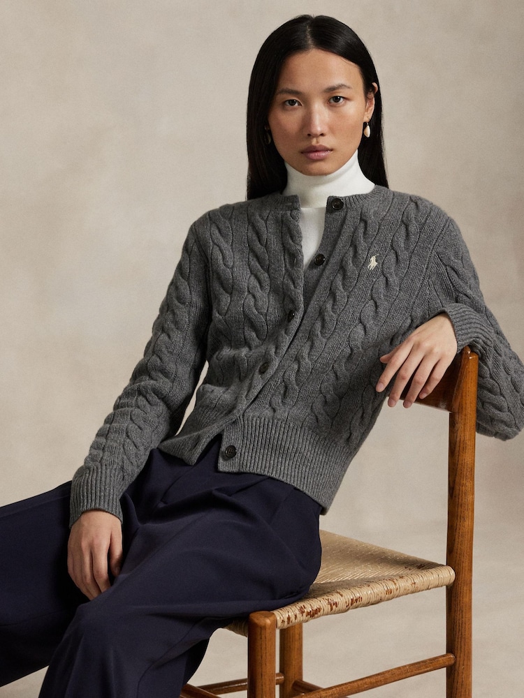 Polo Ralph Lauren Grey Sweater Cardigan - Image 5 of 5