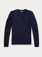 Polo Ralph Lauren Blue Kimberly Long Sleeve Pull Over Jumper - Image 1 of 1