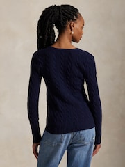 Polo Ralph Lauren Blue Kimberly Long Sleeve Pull Over Jumper - Image 2 of 8