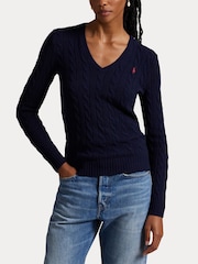 Polo Ralph Lauren Blue Kimberly Long Sleeve Pull Over Jumper - Image 7 of 8