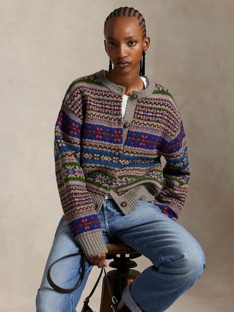 Polo Ralph Lauren Grey Sweater Cardigan - Image 1 of 5 Polo Ralph Lauren Grey Sweater Cardigan - Image 1 of 5