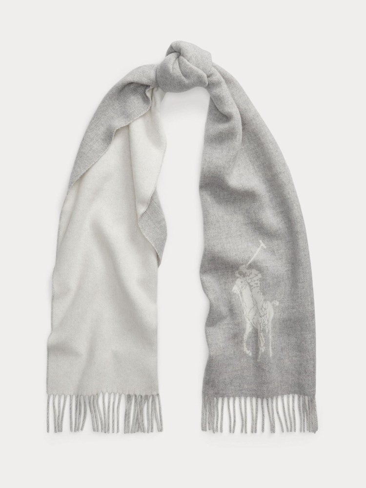 Polo Ralph Lauren Grey Polo Oblong Scarf - Image 1 of 4