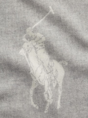 Polo Ralph Lauren Grey Polo Oblong Scarf - Image 3 of 4