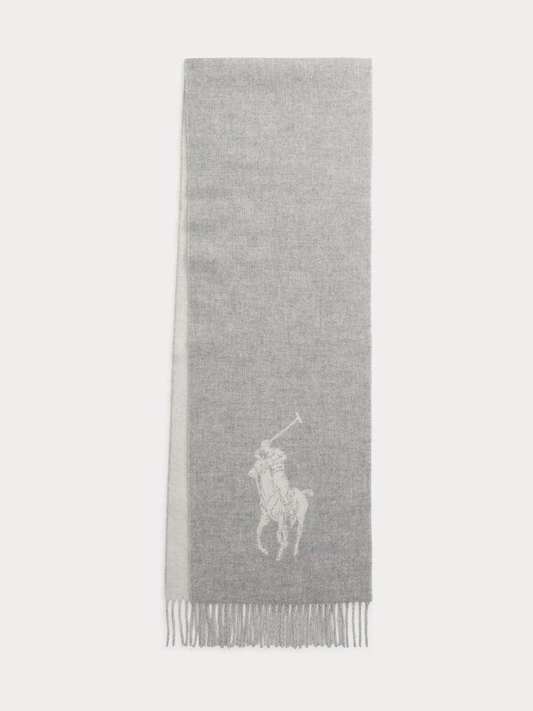 Polo Ralph Lauren Grey Polo Oblong Scarf - Image 4 of 4