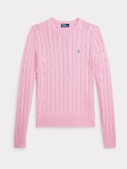 Polo Ralph Lauren Pink Julianna Long Sleeve Pull Over Jumper - Image 1 of 2