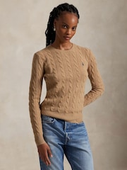 Polo Ralph Lauren Brown Julianna Long Sleeve Pull Over Jumper - Image 3 of 6