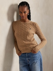 Polo Ralph Lauren Brown Julianna Long Sleeve Pull Over Jumper - Image 4 of 6