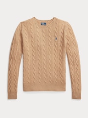 Polo Ralph Lauren Brown Julianna Long Sleeve Pull Over Jumper - Image 6 of 6