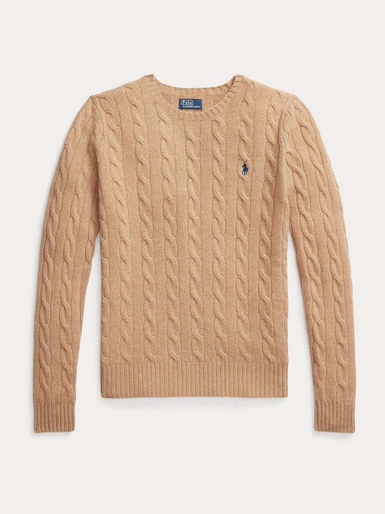 Polo Ralph Lauren Brown Julianna Long Sleeve Pull Over Jumper - Image 6 of 6