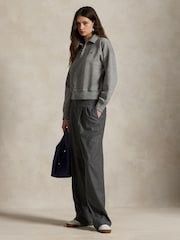 Polo Ralph Lauren Grey Knit Half Zip Sweatshirt - Image 1 of 8