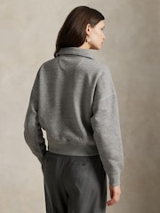 Polo Ralph Lauren Grey Knit Half Zip Sweatshirt - Image 3 of 8