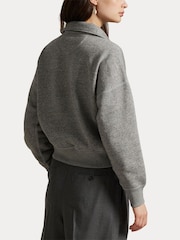 Polo Ralph Lauren Grey Knit Half Zip Sweatshirt - Image 5 of 8