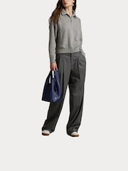 Polo Ralph Lauren Grey Knit Half Zip Sweatshirt - Image 6 of 8